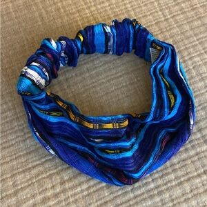 Boho Striped Fabric Headband w/ Elastic back